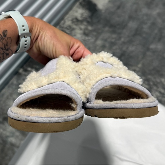 UGG Shearling SLIDE Sz 6 Lilac - Picture 9 of 16